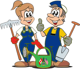 Cartoon of gardners